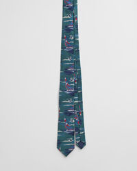 Cravatta di seta Sailing con stampa