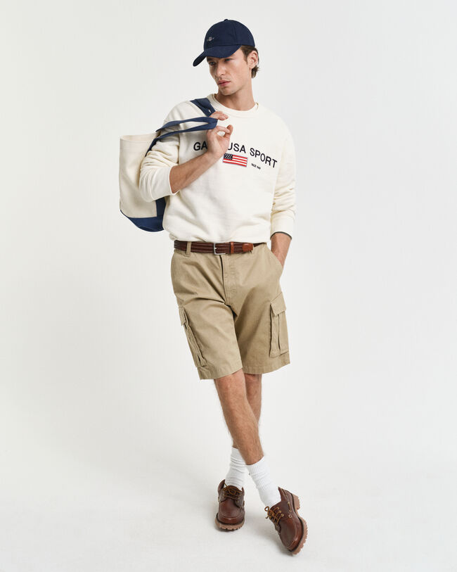 Pantaloncini cargo in twill relaxed fit