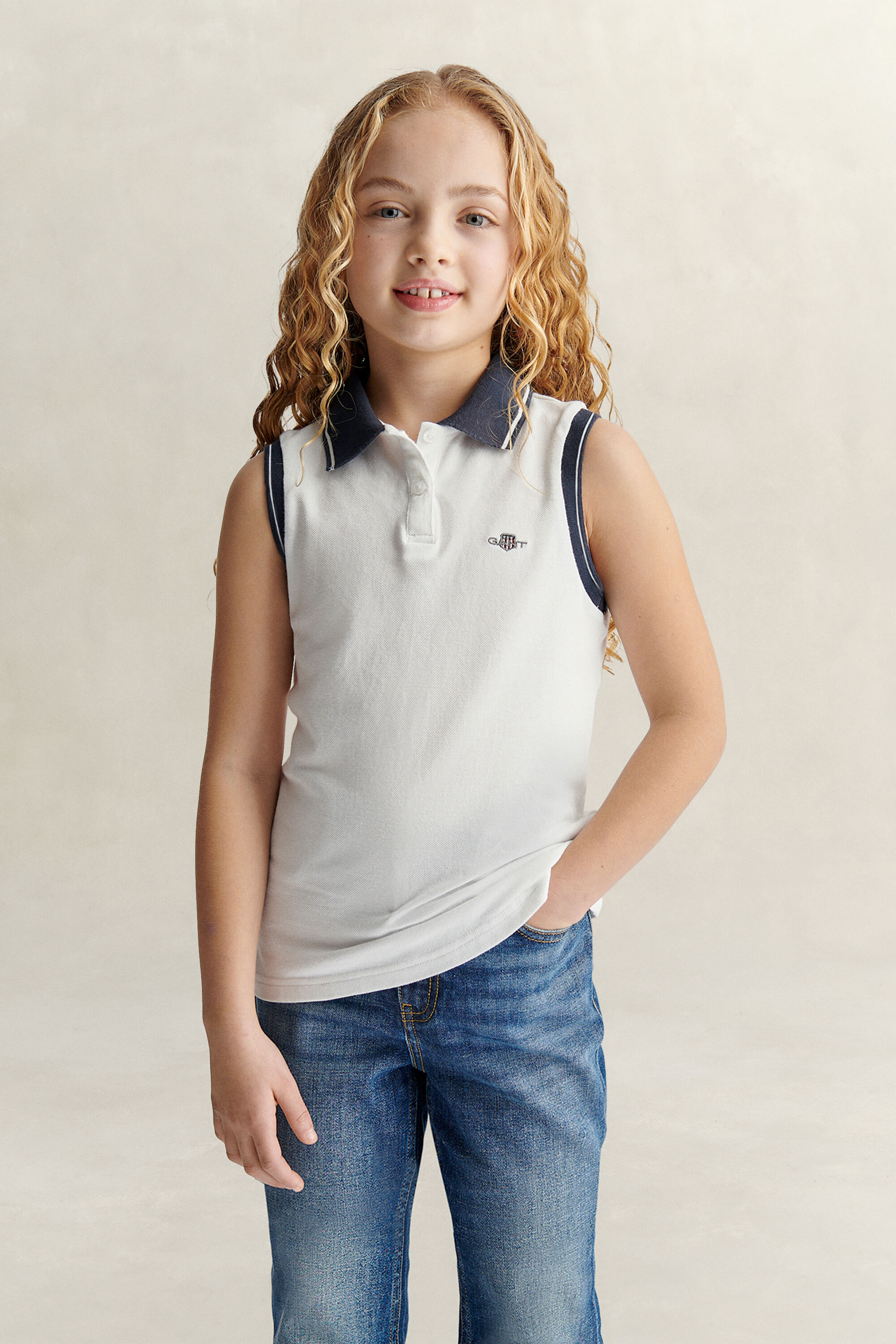 Polo Script smanicata Teen Girls