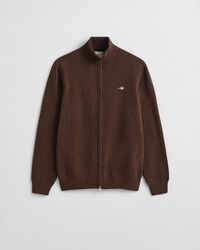 Cardigan in cotone casual con zip