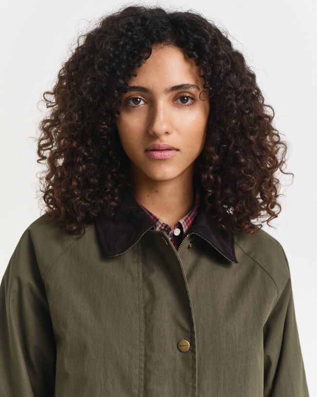 Impermeabile in cotone cerato