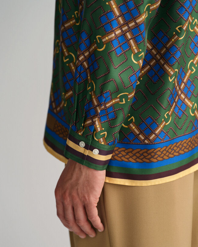Camicia in seta Medallion relaxed fit