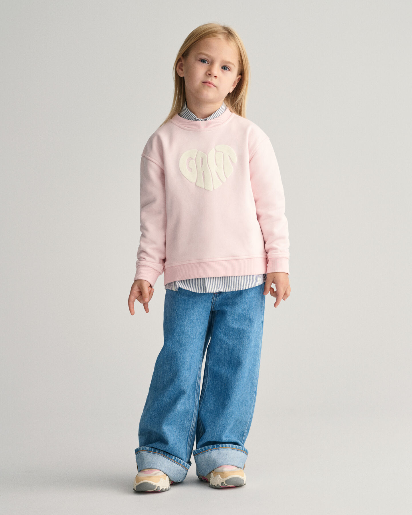 Felpa girocollo Heart Graphic Girls