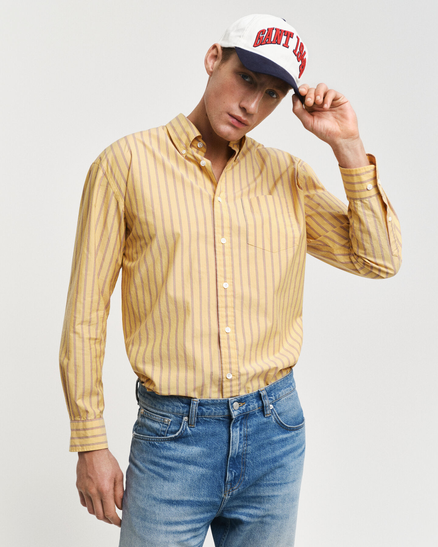 Camicia a righe Heritage in popeline relaxed fit