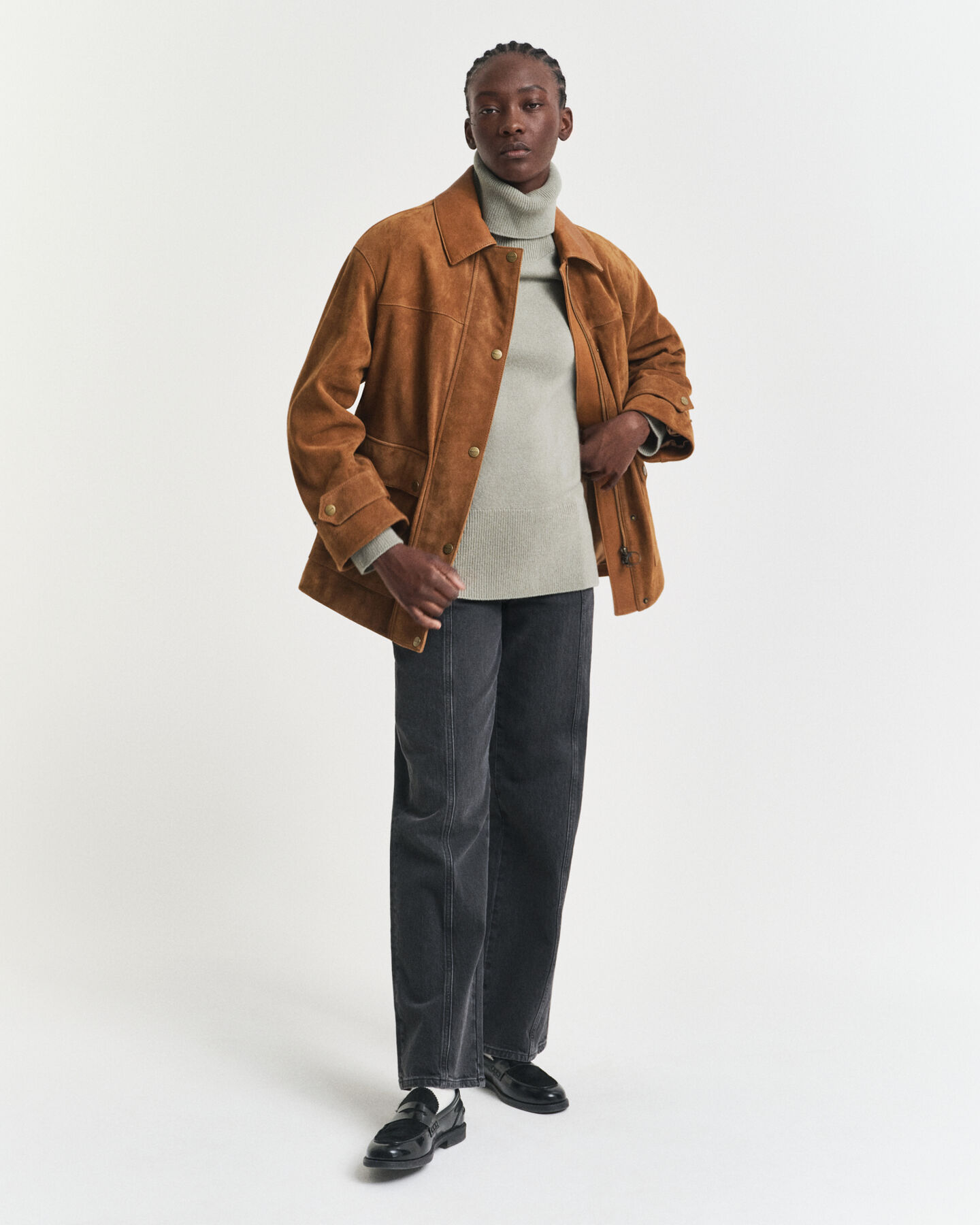 Maglia a collo alto in morbido lana misto cashmere