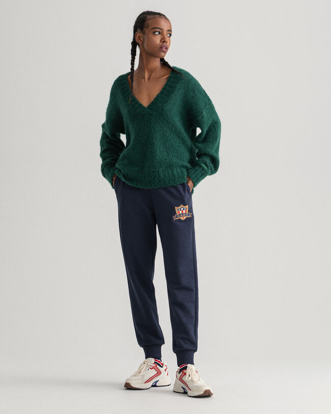 Maglia in mohair con scollo a V