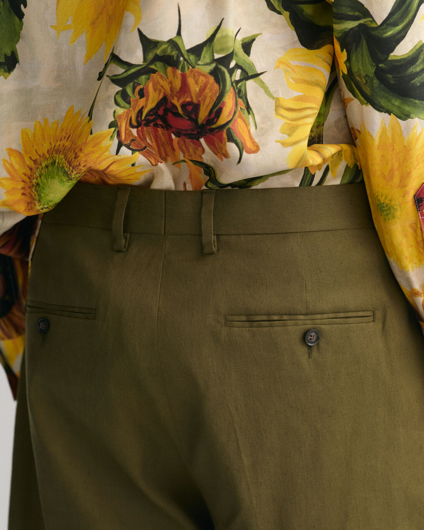 Pantaloncini da abito in misto lino-cotone