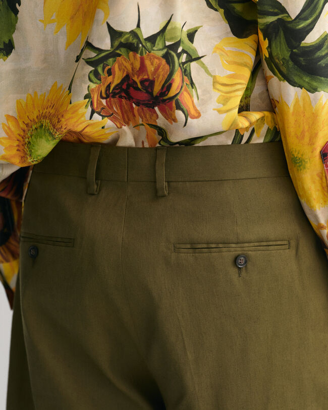 Pantaloncini da abito in misto lino-cotone