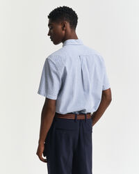 Camicia in seersucker a righe a maniche corte regular fit