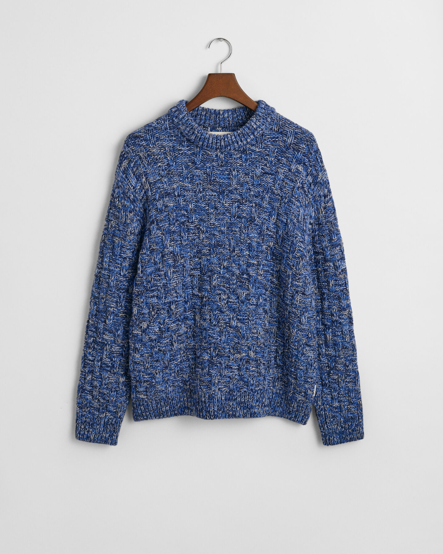 Maglia girocollo in misto lana testurizzata