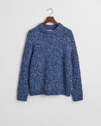 Maglia girocollo in misto lana testurizzata