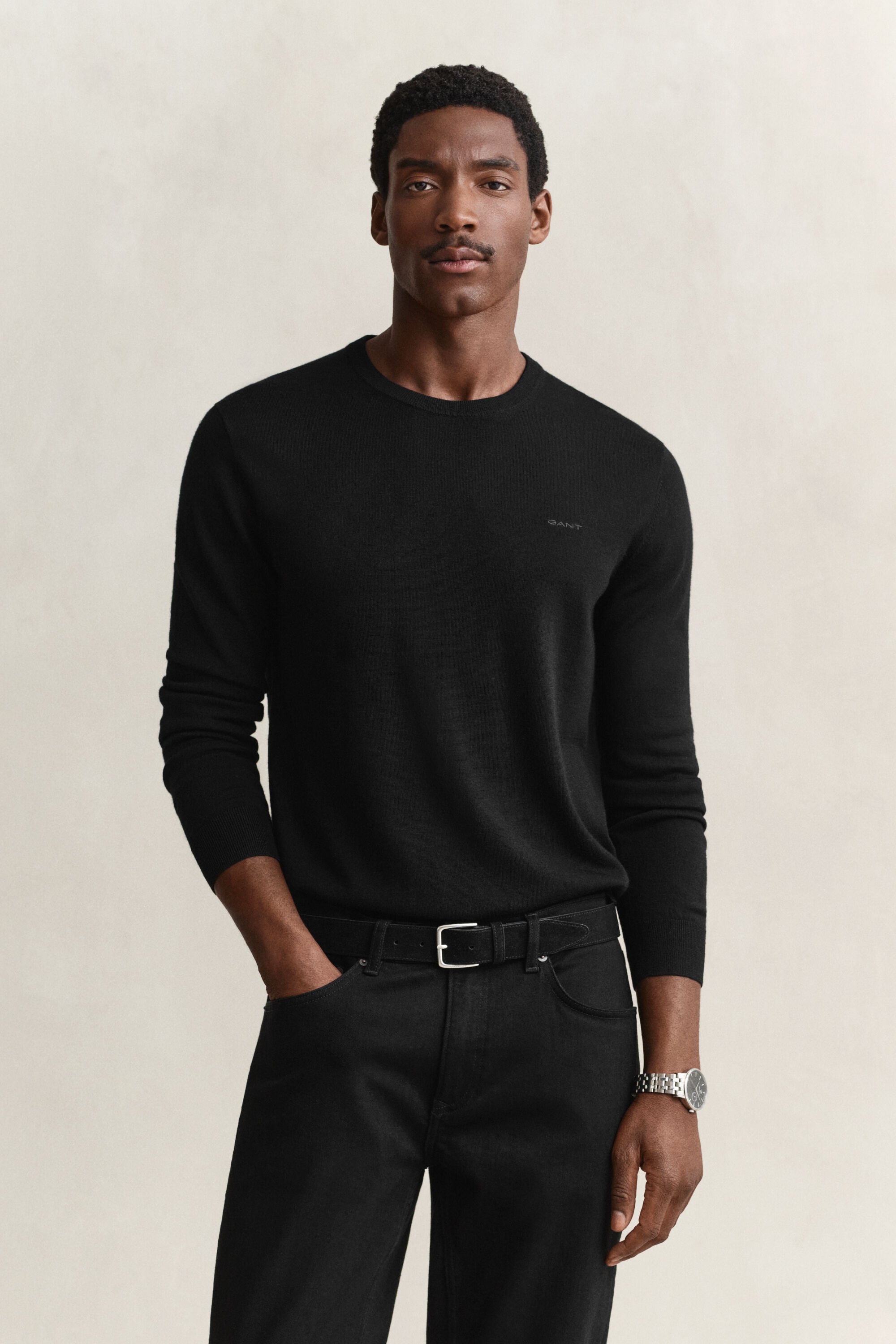Maglia girocollo in lana merino