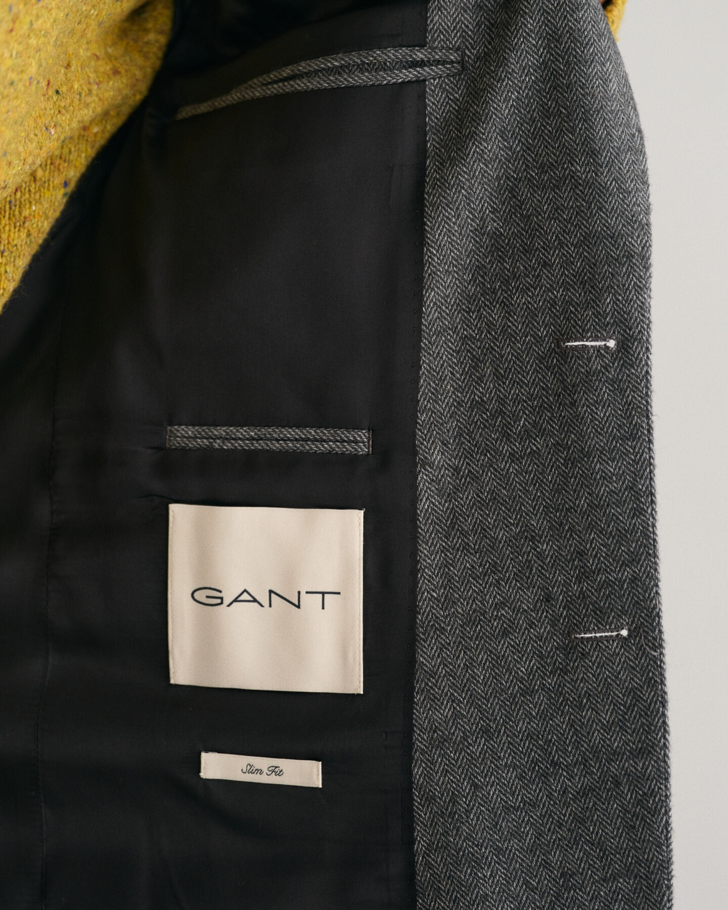 Blazer da abito con motivo a spina di pesce