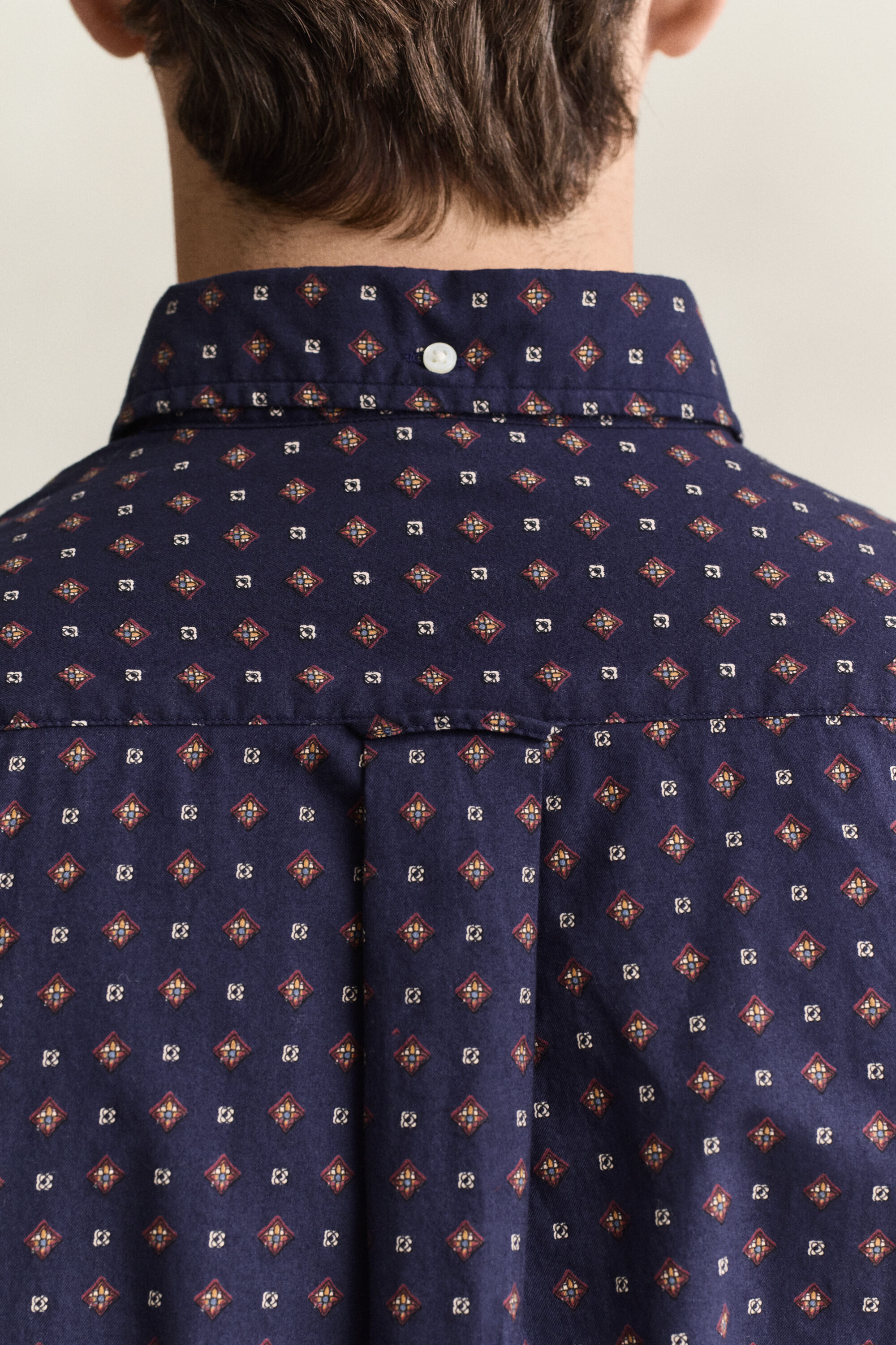 Camicia in twill con motivo cachemire