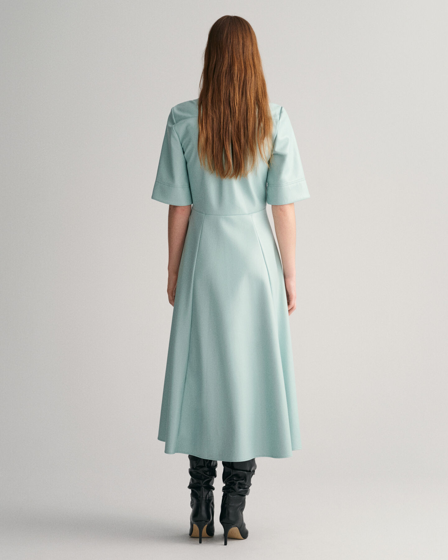 Abito chemisier in finta pelle