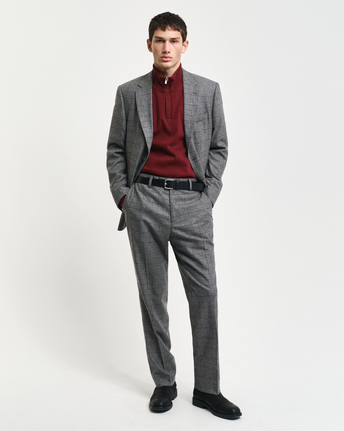 Pantaloni da abito a quadri slim fit