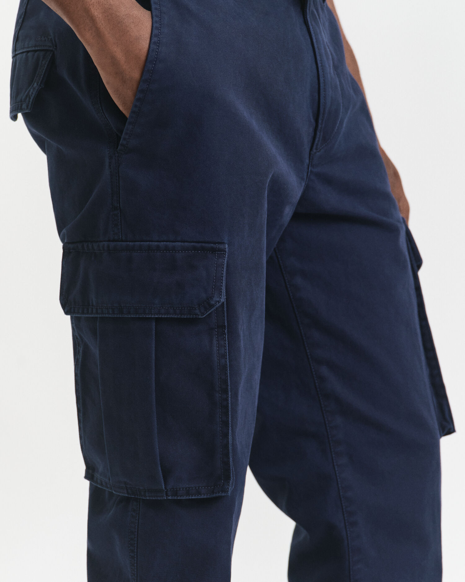Pantaloni cargo in twill di cotone regular fit