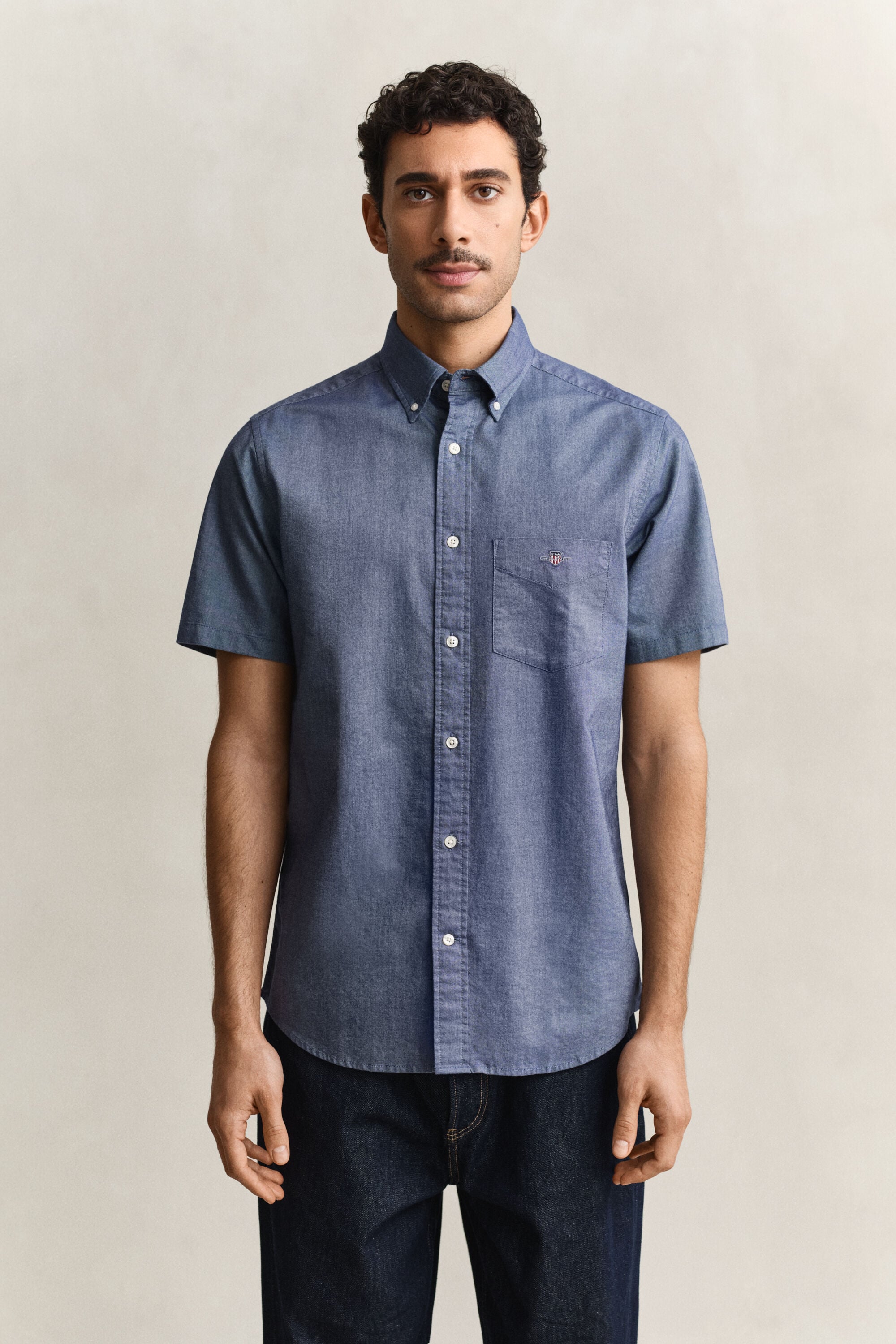 Camicia Oxford classica a maniche corte