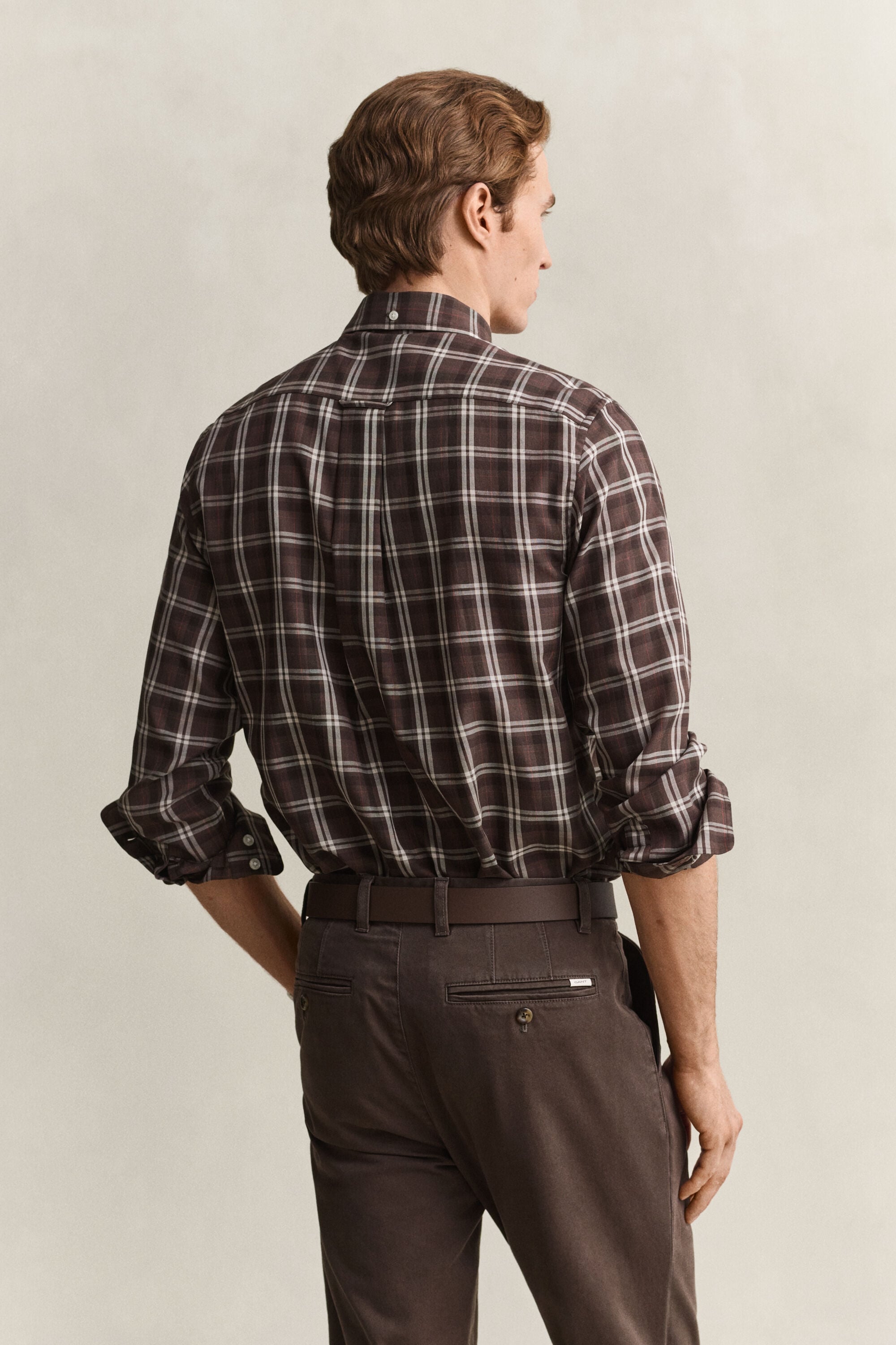 Camicia in twill a quadri