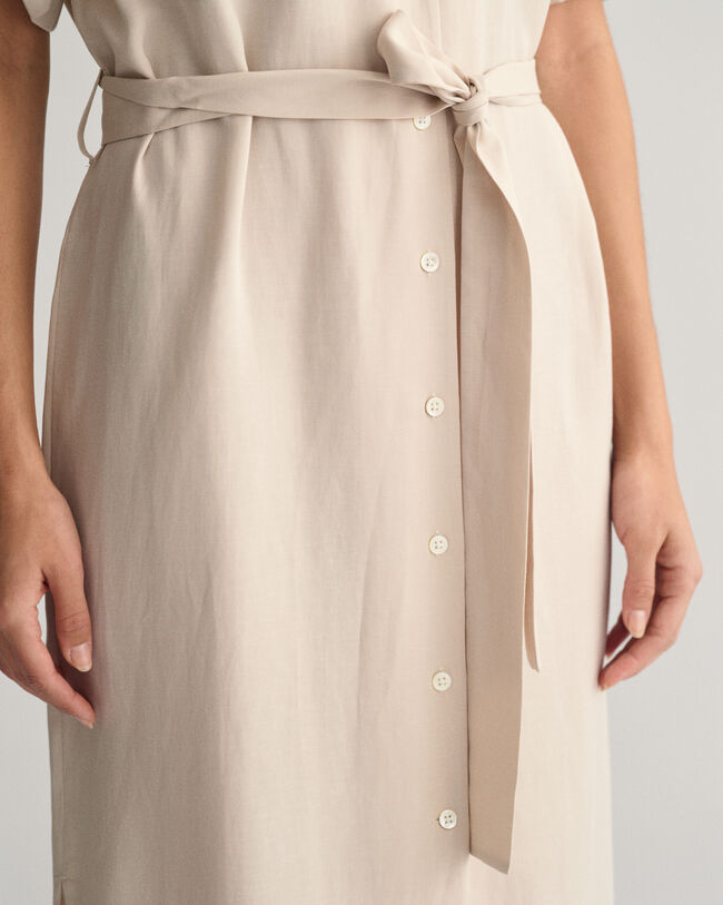 Abito chemisier a maniche corte e tasca