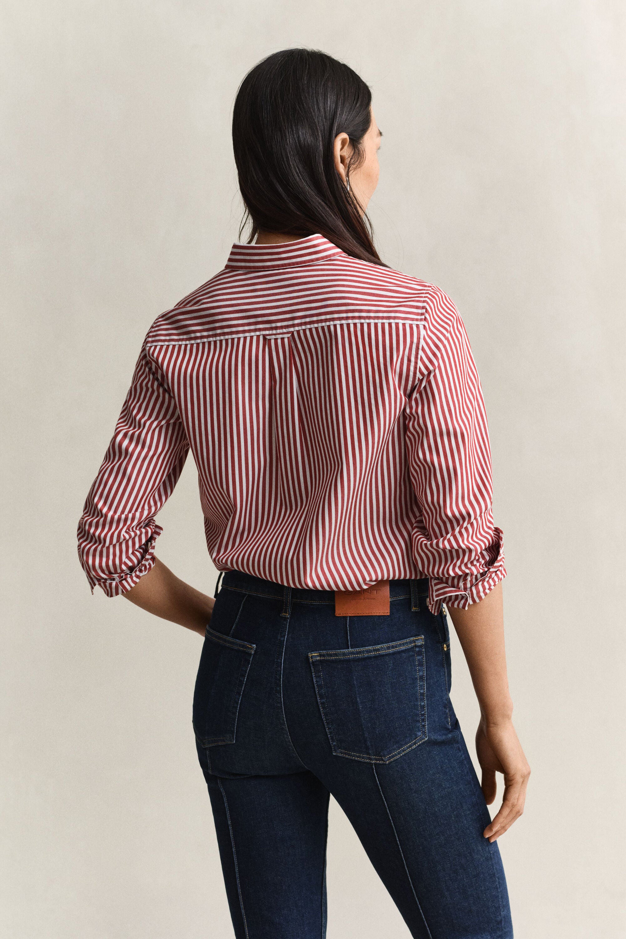 Camicia classica in popeline a righe regular fit