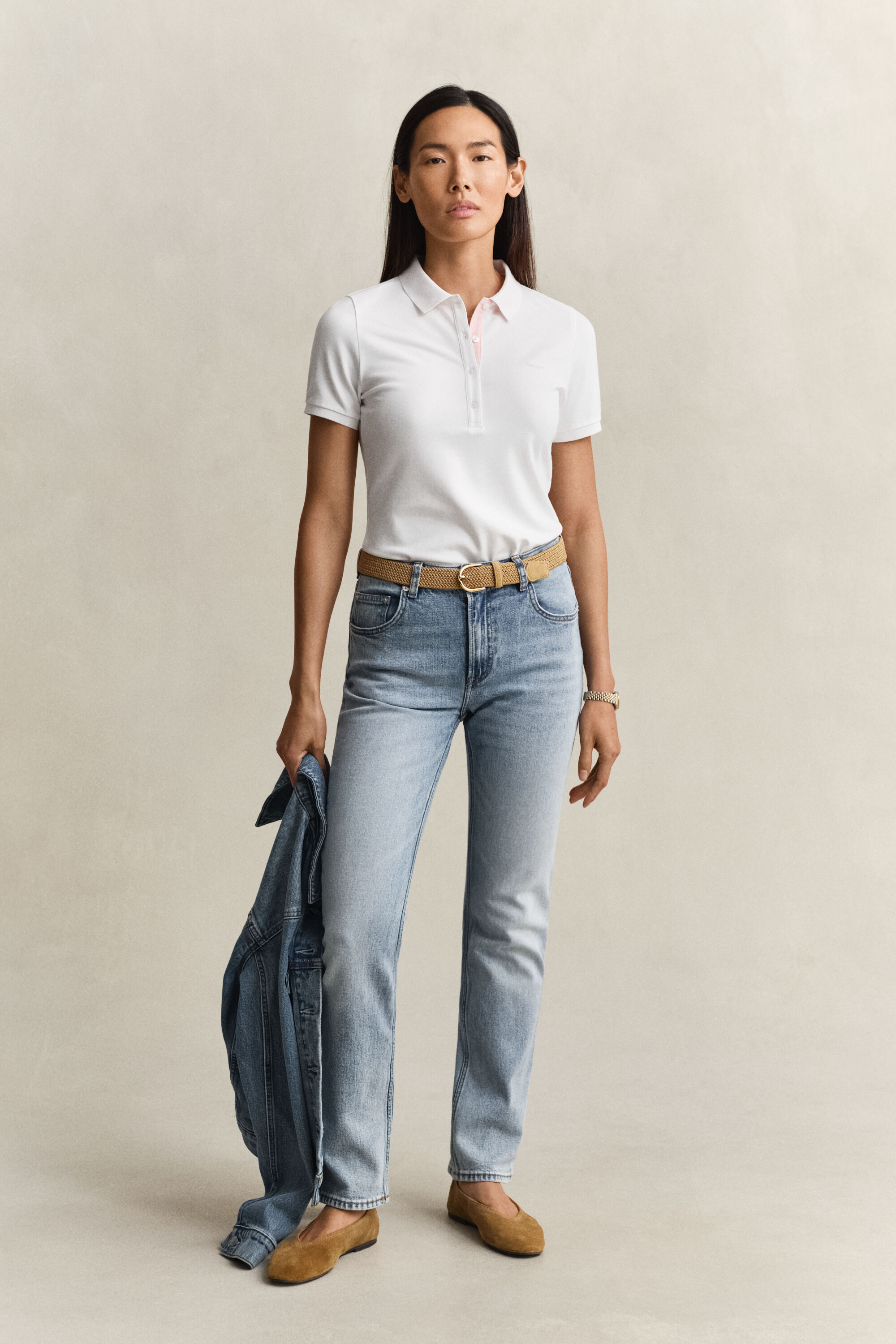 Polo in piqué a contrasto