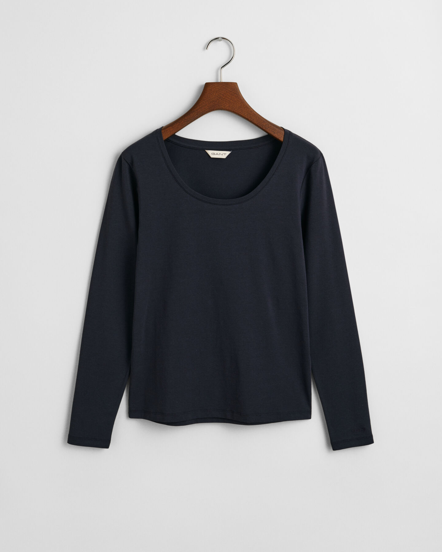 Top a maniche lunghe con scollo rotondo