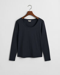 Top a maniche lunghe con scollo rotondo