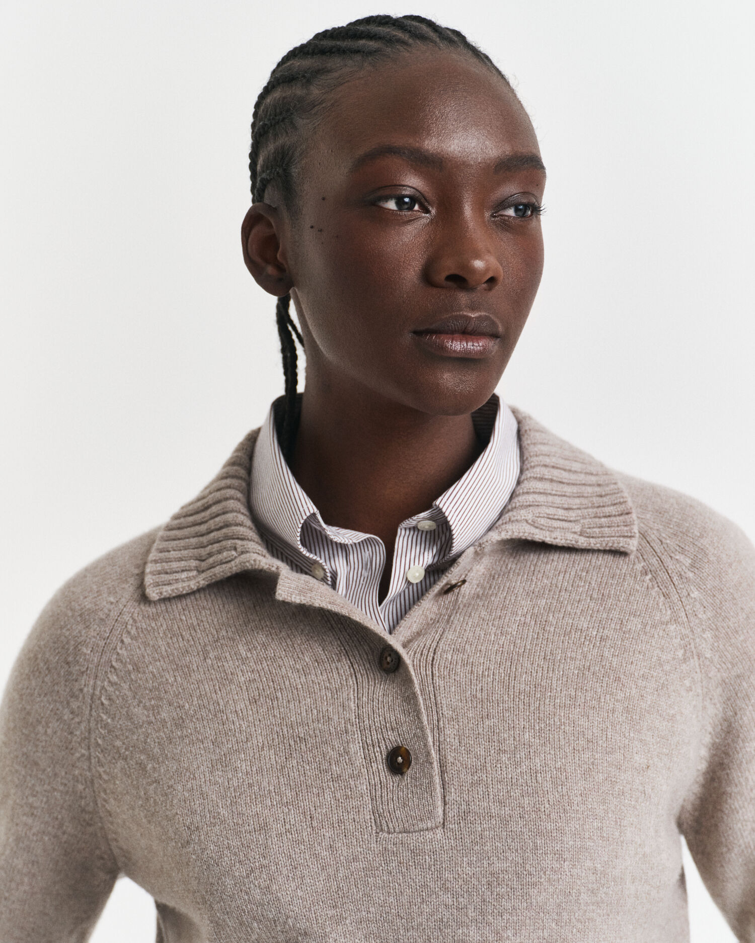 Rugger in lana misto cashmere a maglia