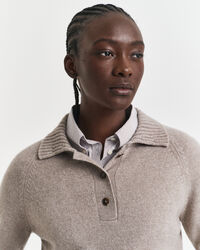 Rugger in lana misto cashmere a maglia