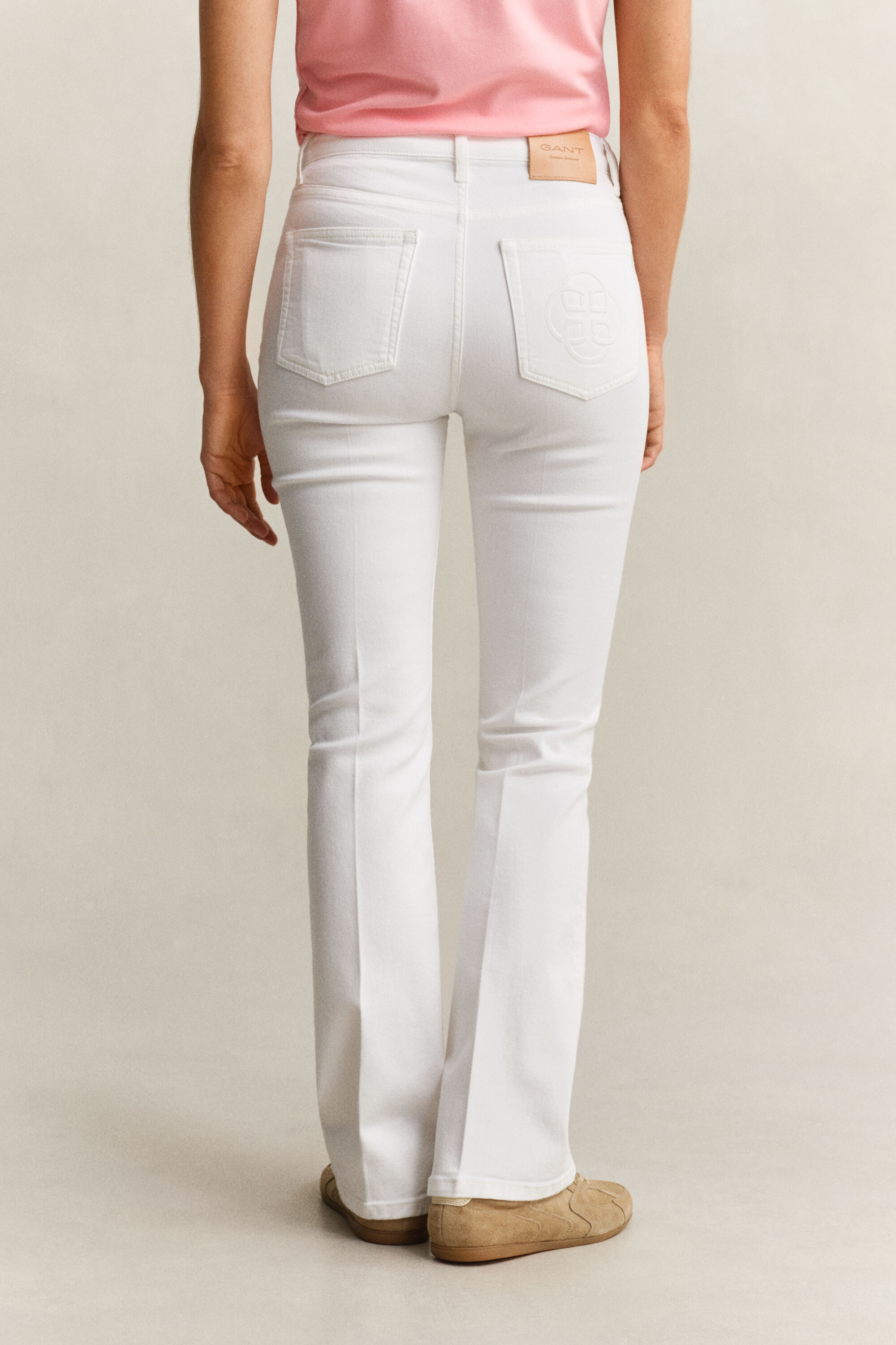 Jeans svasati con motivo Monogram