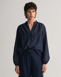 Blusa in misto cotone-seta relaxed fit