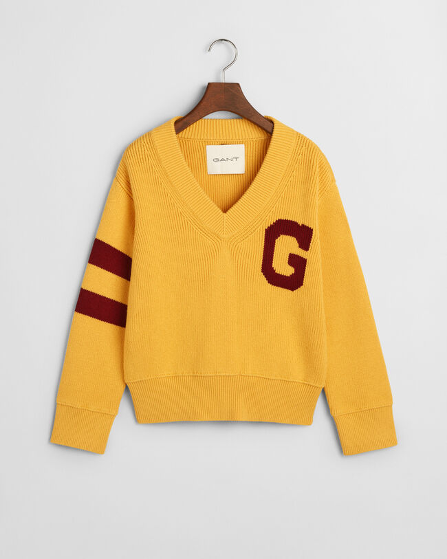 Maglia con scollo a V GANT Varsity