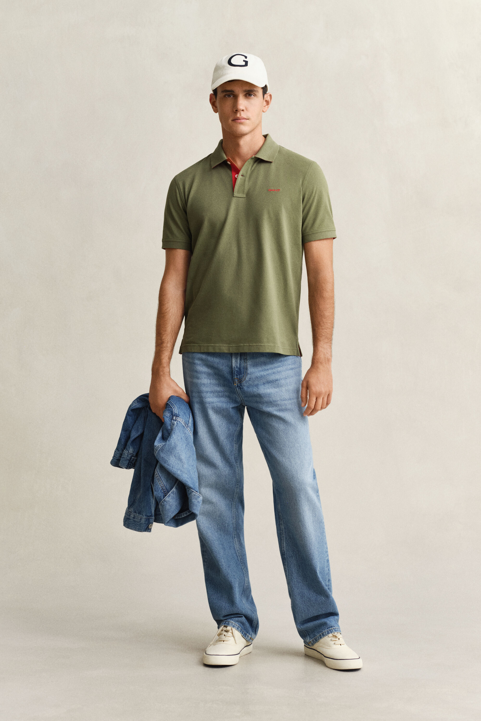 Polo in piqué a contrasto