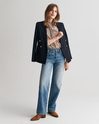 Camicia classica in popeline a righe regular fit