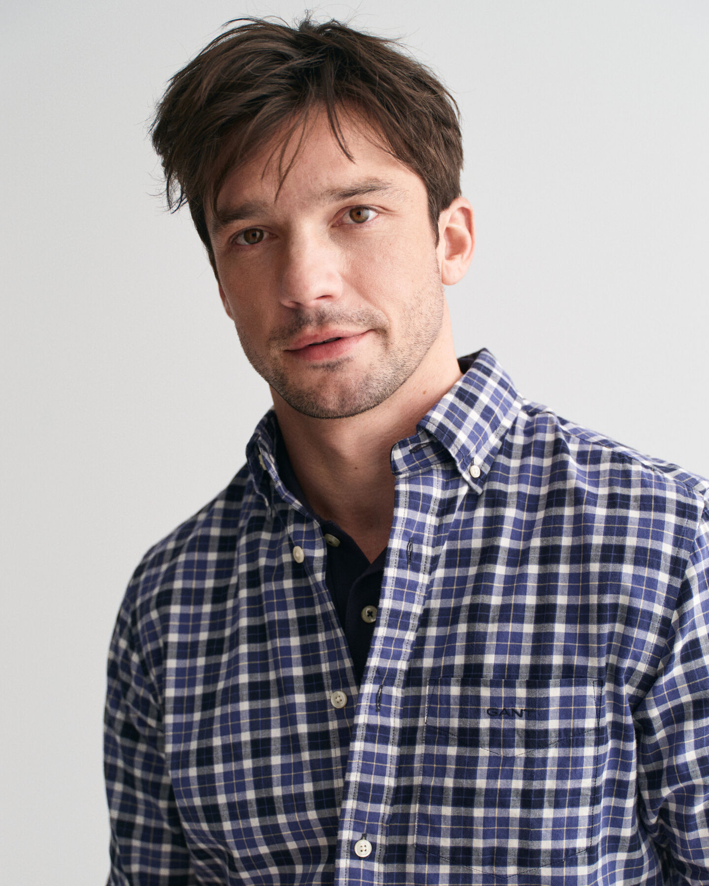 Camicia in twill a quadri regular fit