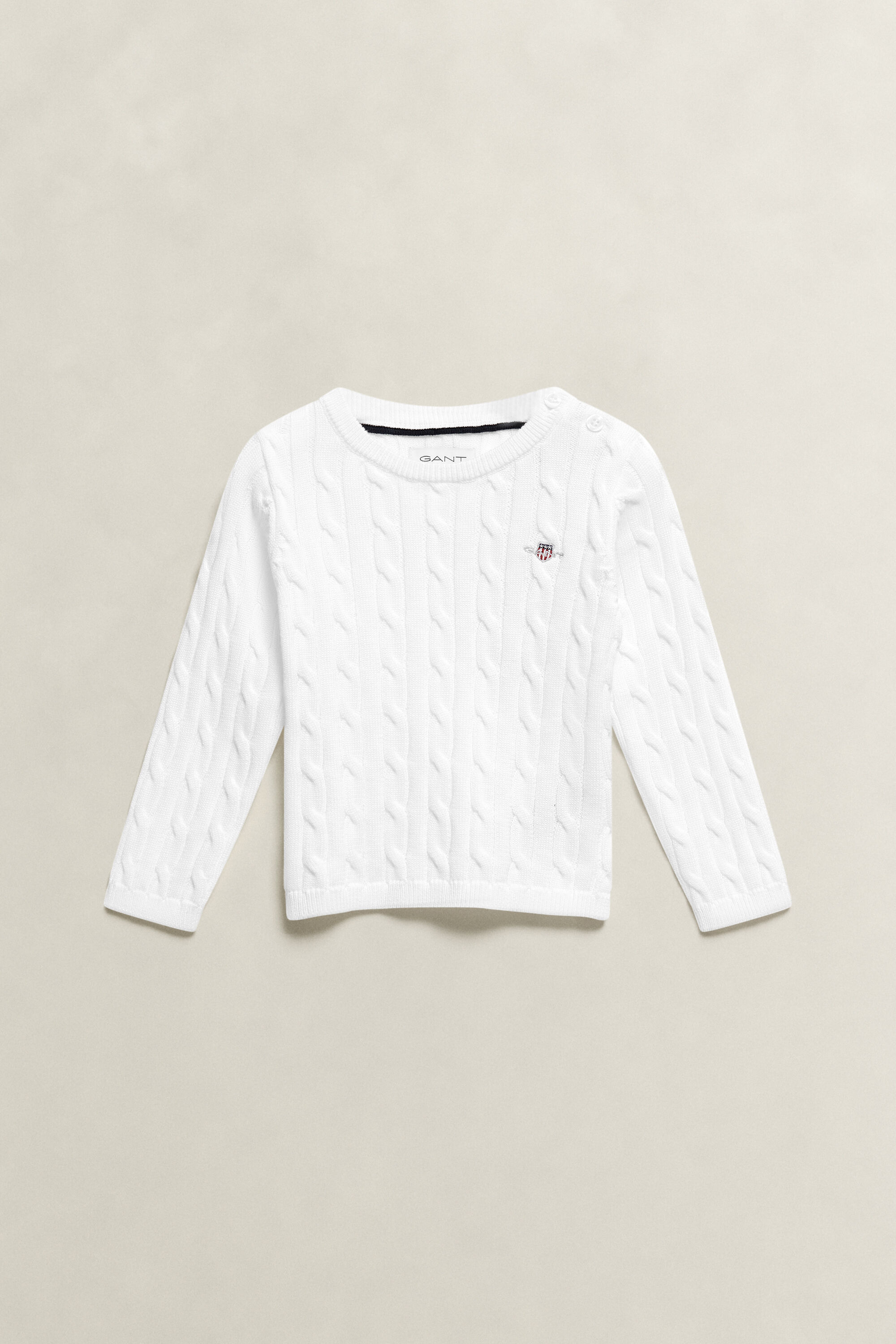 Maglia lavorata in cotone a trecce Shield Girls