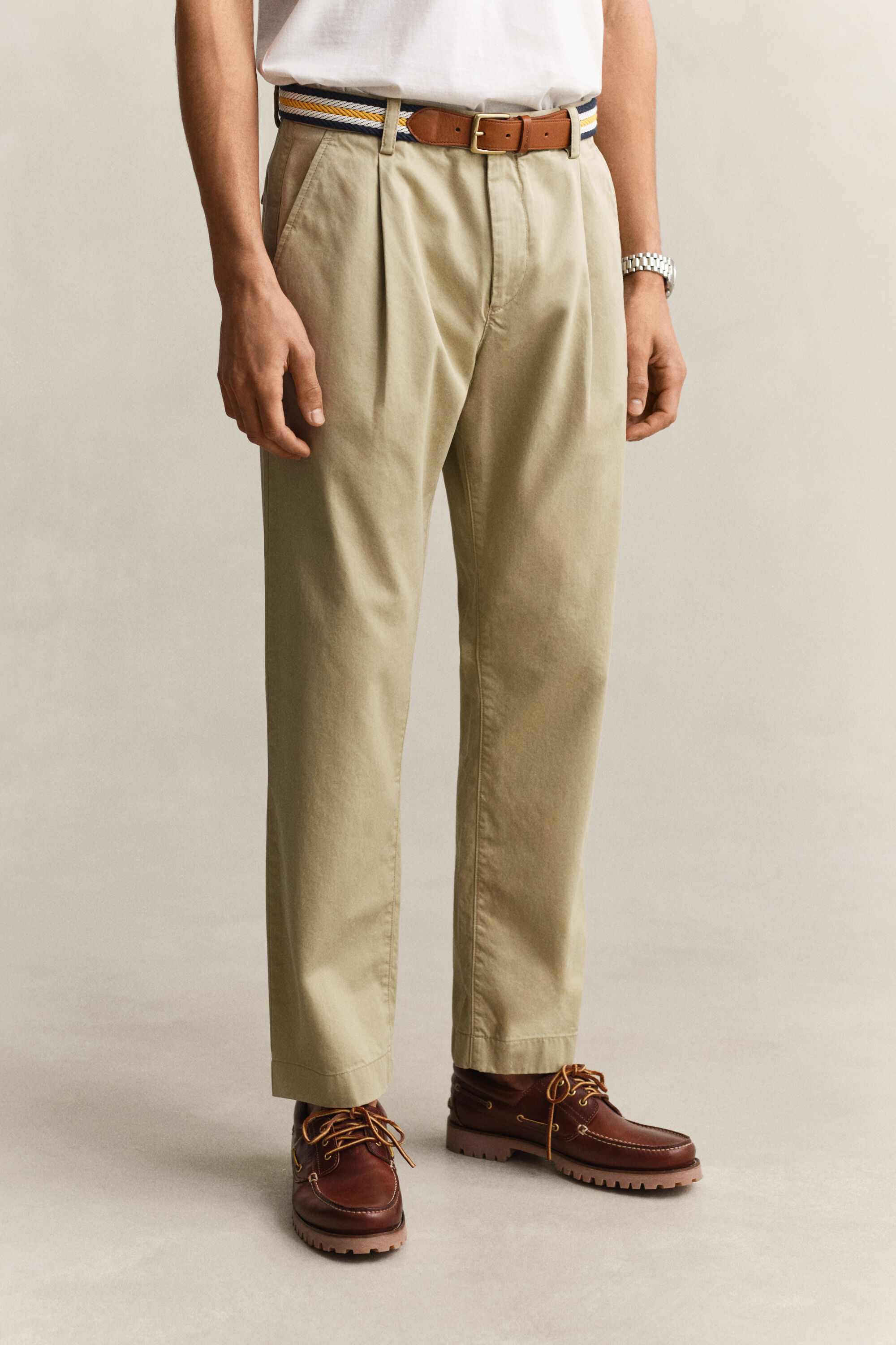 Pantaloni chino in twill di cotone regular fit