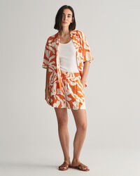 Camicia a maniche corte Palm Print relaxed fit