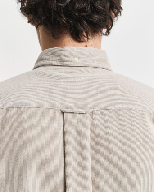 Camicia in cotone e velluto a coste regular fit