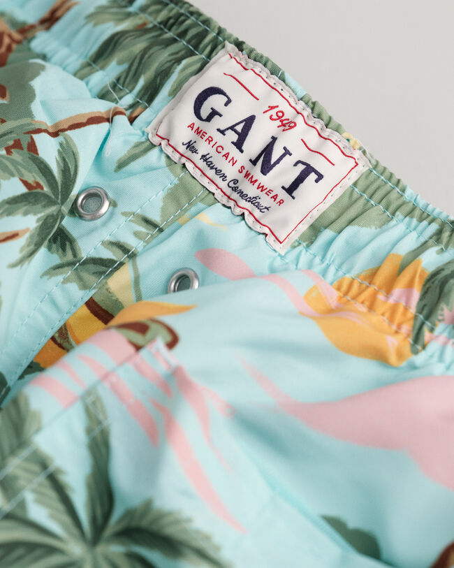 Teen Boys Hawaiian Print Swim Shorts