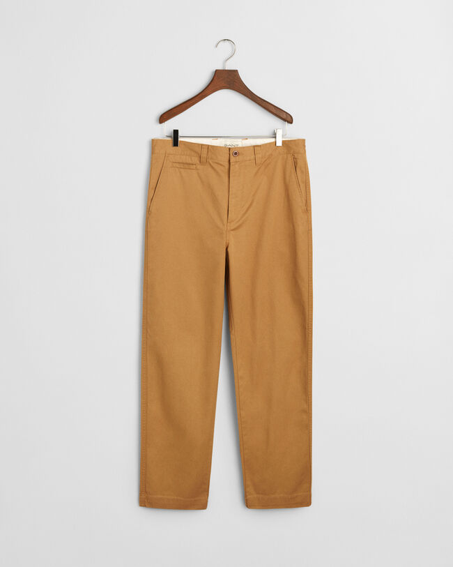 Pantaloni chino in cotone pettinato regular fit