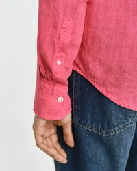 Camicia di lino tinto in capo regular fit