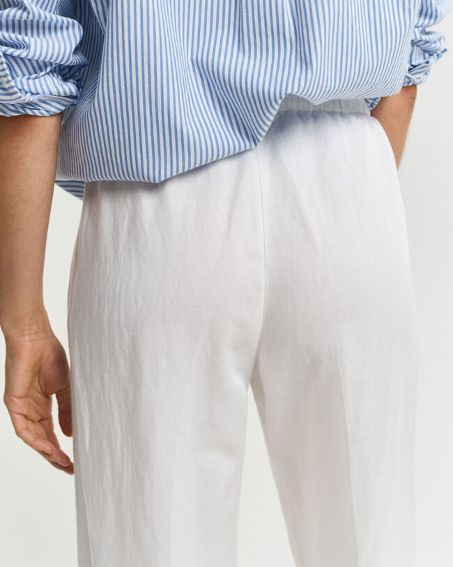 Pantaloni Pull-on in misto lino relaxed fit