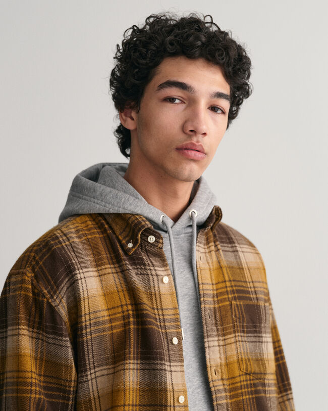 Camicia in pesante flanella a quadri relaxed fit