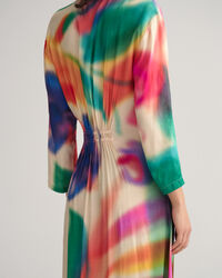 Abito raccolto con stampa floreale