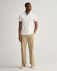 Rugger in piqué con colletto a contrasto