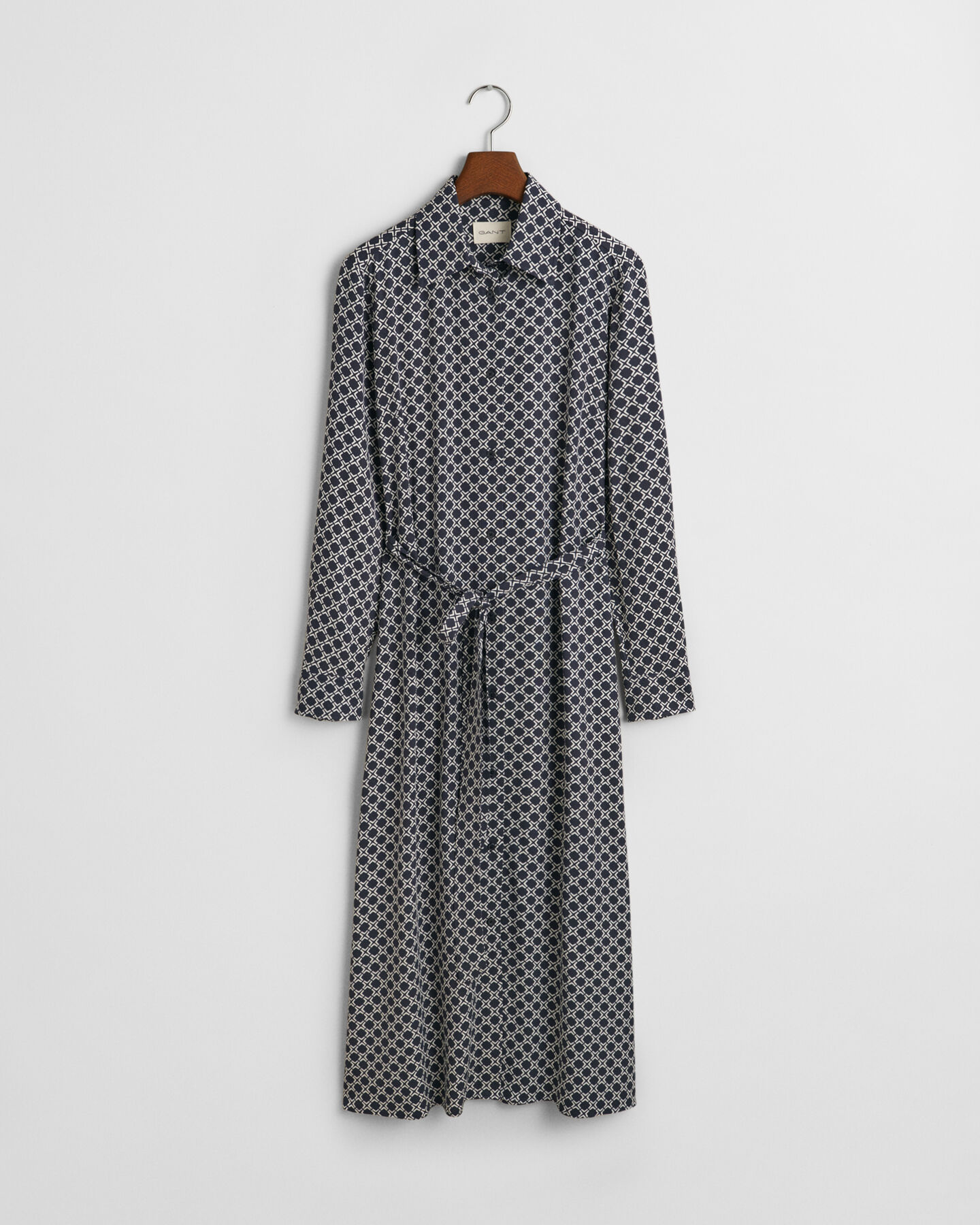 Abito chemisier con stampa geometrica