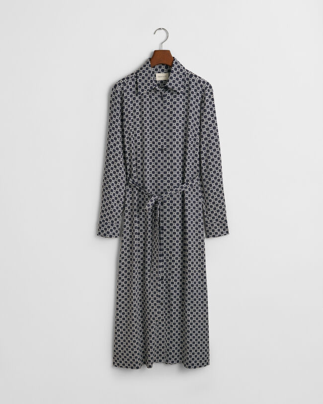 Abito chemisier con stampa geometrica