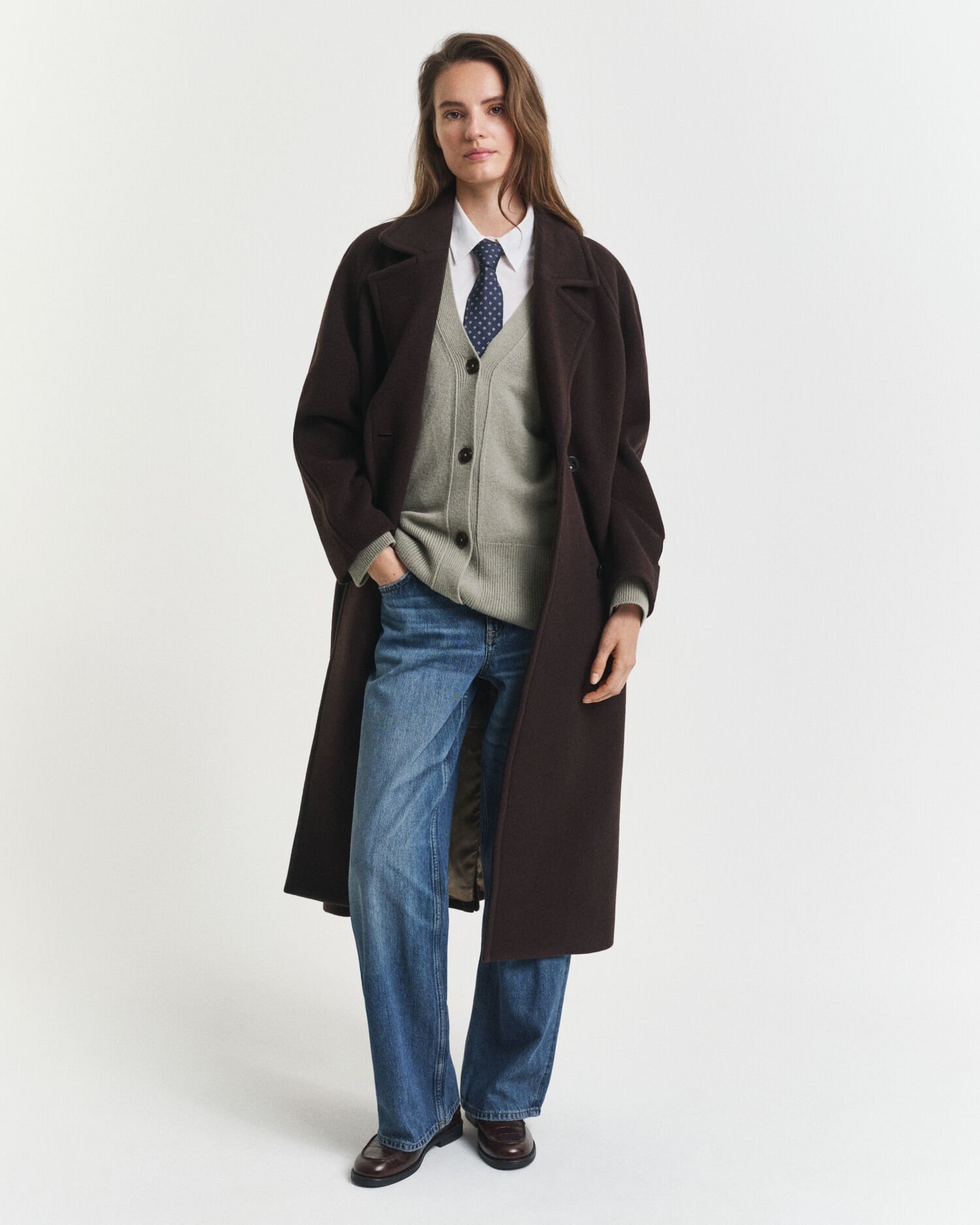 Cardigan in lana misto cashmere